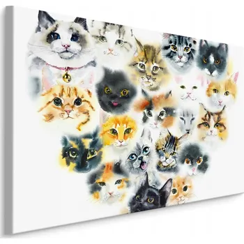 Obraz Obrázek pro děti KOŤÁTKA Srdíčko Malba 70x50