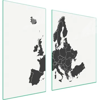 Obraz SKLENĚNÁ OCHRANNÁ DESKA NA SPORÁK 90x52 MAPA TVRZENÉ SKLO