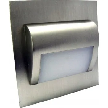 Nástěnné svítidlo Schodišťové svítidlo LED-ONE 1,2 W stříbrné čtvercové 7,3 cm studená bílá