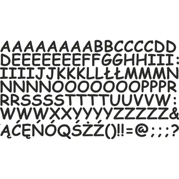 samolepka SAMOLEPICÍ PÍSMENA samolepky arch 2 cm