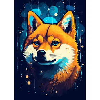 Plakát Plakát Liška ve vesmíru bez rámu 39,5 x 55 cm