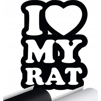 Samolepicí dekorace na vozidlo Samolepka auto MILUJI SVOU KRYSKU 11x15