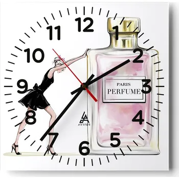 Hodiny Nástěnné hodiny do obýváku 40x40 Žena Bezhluké hodiny na skle Tiché