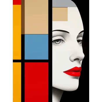 Plakát Plakát Geometrický Pohled do Dálky bez rámu 75 x 100 cm