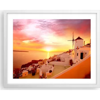 Obraz Obraz plakát na zeď v bílém rámu 50x40 krajina foto do obýváku