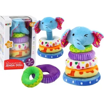 plyšák Plyšová pyramida Slon Plyšová Hračka Vzdělávací Barevná 24 cm
