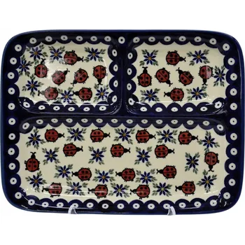 Talíř Keramický dělený talíř Keramika Bolesławiec