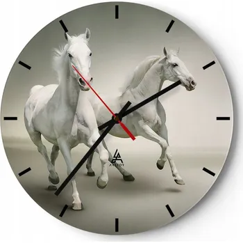 Hodiny Nástěnné hodiny do kuchyně 30x30 Zvířata Skleněné hodiny do obýváku Tiché