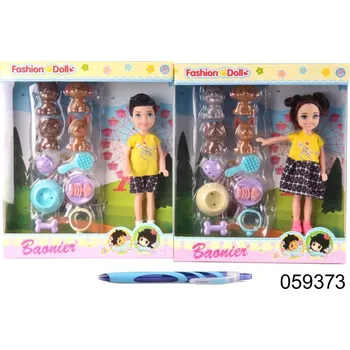 Panenka PANENKA/PANÁČEK 15cm S PEJSKY