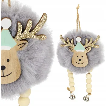 Obraz Dřevěná dekorativní závěska Sob 12 cm mix