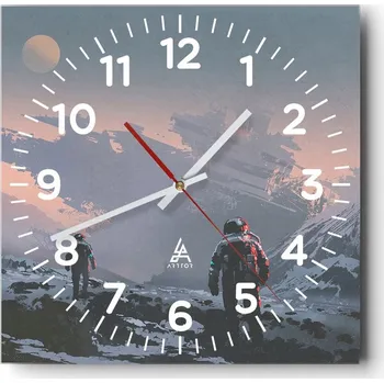 Hodiny Kuchyňské nástěnné hodiny 30x30 Abstrakce Skleněné hodiny do obýváku Moderní Tiché