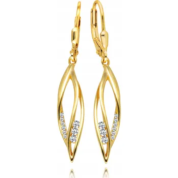 Náušnice Zlaté Náušnice 925 Visací pro Ženy s Gravírování