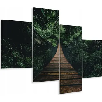 Obraz Čtyřdílný obraz Most stromů Krajina 3D 80x50