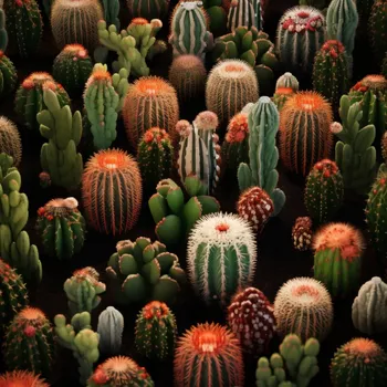 Plakát Plakát Zahrada Kaktusů bez rámu 100 x 100 cm