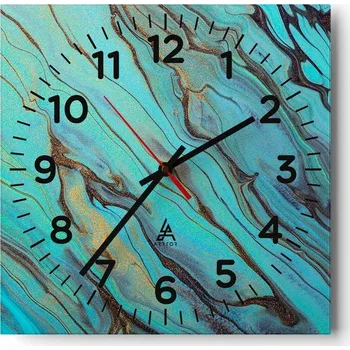 Hodiny Nástěnné hodiny do obýváku 40x40 Abstrakce Tiché hodiny Skleněné hodiny Bez hlučnosti