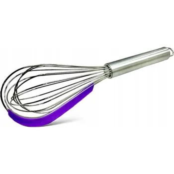 Šlehací metla Kuchyňská metla s kovovou rukojetí, šlehač na pěnu se silikonovým povrchem