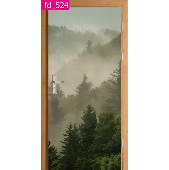 Fototapeta FOTOTAPETA SAMOLEPÍCÍ TAPETA NA DVEŘE SKŘÍNĚ LES PŘÍRODA MLHA