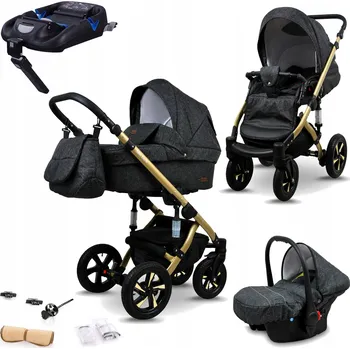 Kočárek Dětský kočárek 4v1 BabyLux Sky Lark - sporťák, hluboká korba, autosedačka, základna ISOFIX