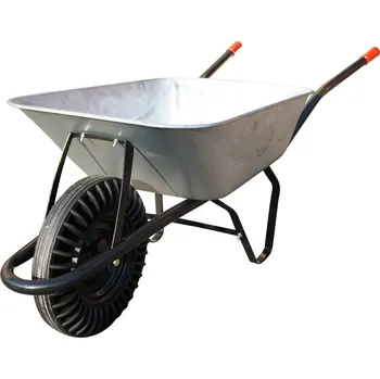 Kolečko J.A.D. TOOLS kolečko stavební 80 l, plná pryž, pevná osa, pozinkované