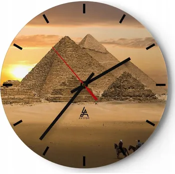 Hodiny Velké nástěnné hodiny 40x40 Architektura Skleněné hodiny Tiché