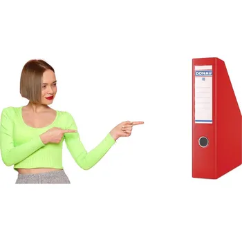 Zásobník na dokumenty Donau A4 75 mm červený