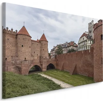 Obraz Obraz canvas Varšava zeď 3D zámek památka 40x30