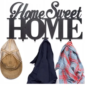Věšák Home Sweet Home #2 ČERNÝ Věšák na oblečení 55cm