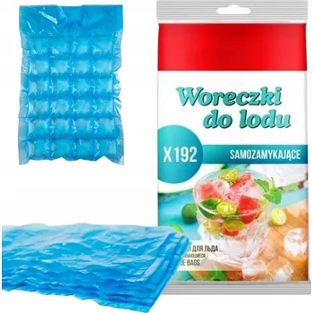 Tvořítko na led Sáčky na led, mrazicí, samozavírací, na 192 kostek/kuliček ledu