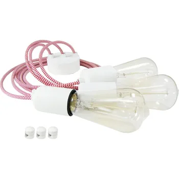 Závěsné svítidlo PAVOUK 3 s kabelem délky 1,5 m a objímkou E27, bílé