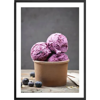 Obraz Plakát v černém rámu do obýváku ložnice 50x70 zmrzlina moderní obraz