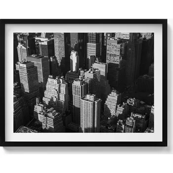 Obraz Obraz s rámem a grafikou na zeď Černobílá architektura města 80x60 cm