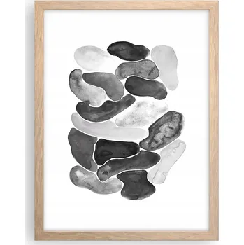 Obraz Obraz plakát v rámu světlý dub do obýváku 30x40 tvary plakáty na zeď