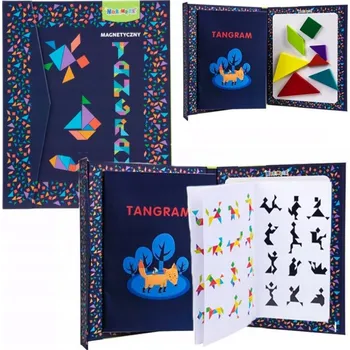 ostatní stavebnice MAGNETICKÝ TANGRAM - DŘEVĚNÁ KNIŽKA STAVEBNICE skládačka Montessori