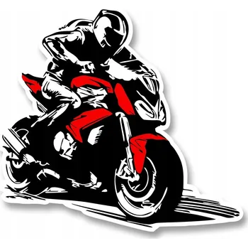 Samolepicí dekorace na vozidlo NÁLEPKA Grafika na Auto MOTO Motocykl Závodní Motorka Motorkář 15x14