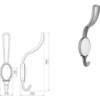 Věšák Nábytkový věšák SIRO 1980/ZN29A4 staré stříbro/bílá vložka