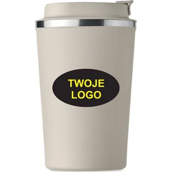 Termohrnek Termohrnek Premium s VAŠÍM logem firmy reklama BÉŽOVÝ KT_175