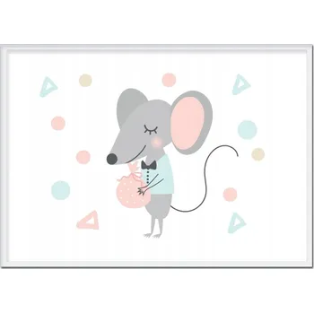 Obraz OBRAZ PLAKÁT V RÁMU 33x43 cm Myška PD206
