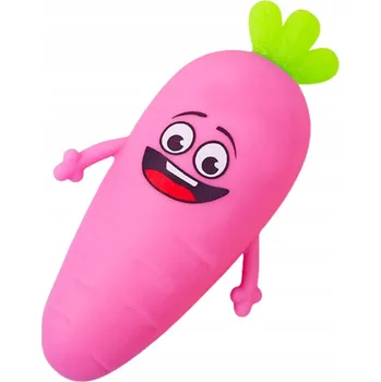 Hračka pro nejmenší MAČKACÍ HRAČKA MRKEV PĚNOVÁ ANTISTRESOVÁ SENZORICKÁ ZELENINA SOFT PRANK