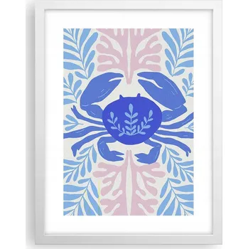 Obraz Obraz plakát v bílém rámu do obýváku 30x40 krab foto plakáty na zeď