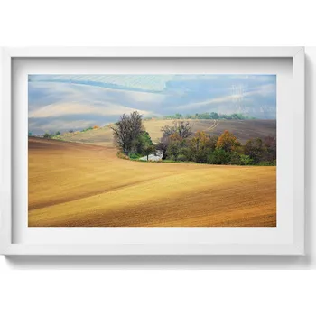 Obraz Ozdobný nástěnný obraz v rámu do obýváku Morava venkovská krajina 60x40 cm