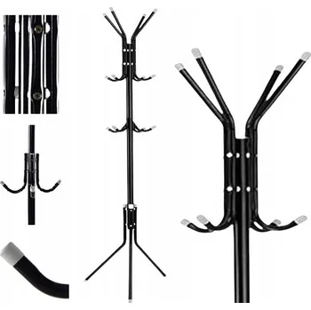 Věšák Stojanový věšák kovový K&M černý