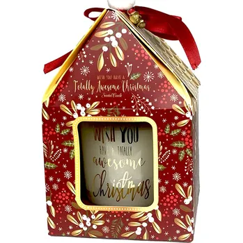 Svíčka VÁNOČNÍ VONNÁ SVÍČKA V OZDOBNÉ KRABIČCE DÁREK 35H SVÍČKA VE SKLE