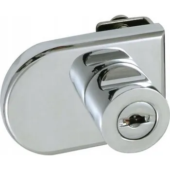 Nábytkové kování Chromovaný zámek do nábytkové vitríny