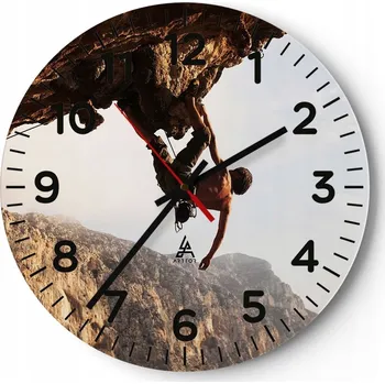 Hodiny Kuchyňské nástěnné hodiny 30x30 Lezení Moderní skleněné hodiny Tiché