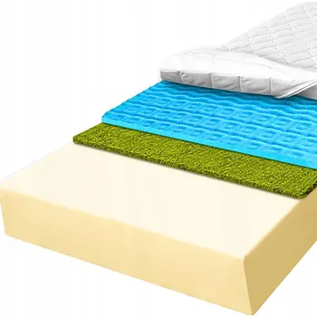 Matrace Pěnová Matrace 180x200 s masážní příchutí mořské trávy, zpevnění 10 cm, H2 H3