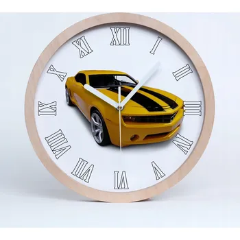 Hodiny Kuchyňské nástěnné hodiny sportovní auto průměr 20 cm