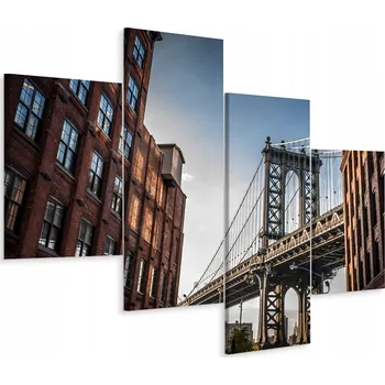 Obraz Obraz Čtyřdílný MOST Architektura 3D Efekt 120x75 cm