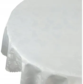 ubrus Ubrus Odolný vůči skvrnám Bílý Velikonoční Zajíček Kulatý prům. 160 cm