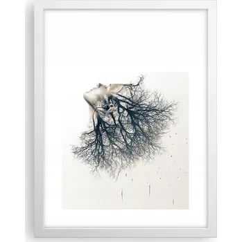 Obraz Obraz plakát v bílém rámu do obýváku 30x40 abstrakce plakáty na zeď