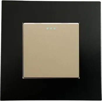 vypínač JEDNOPÓLOVÝ SPÍNAČ SVĚTLA PLASTOVÝ ČERNO-ZLATÝ